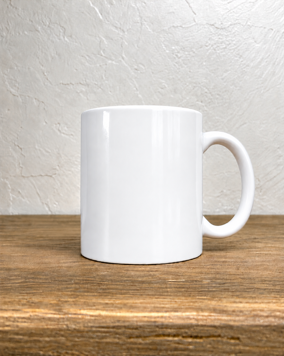 Mug en céramique 330ml, Fuck Cancer blanc et rose – Octobre Rose – vue de dos, anse à droite