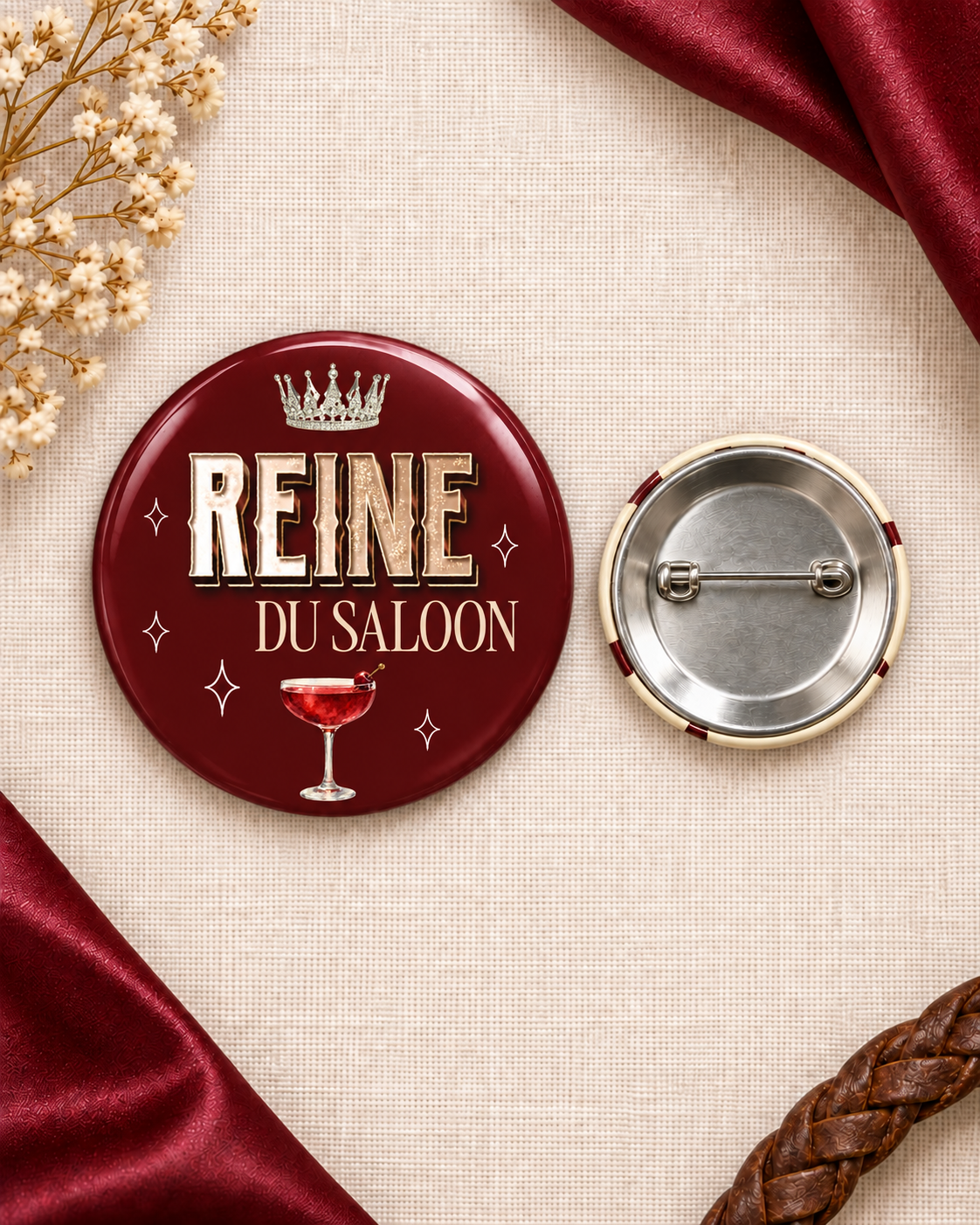 Badges EVJF Cowgirl Western – Lot de 8 badges épingle "Aucune Loi Ce Soir" – Enterrement de Vie de Jeune Fille