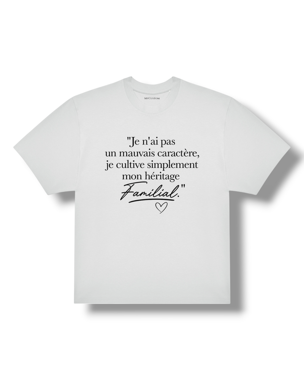 T-shirt oversize unisexe « Héritage Familial » personnalisé