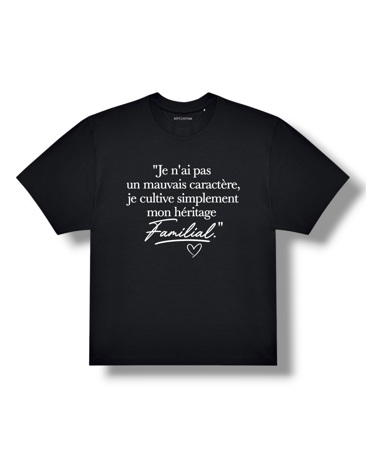 T-shirt oversize unisexe « Héritage Familial » personnalisé