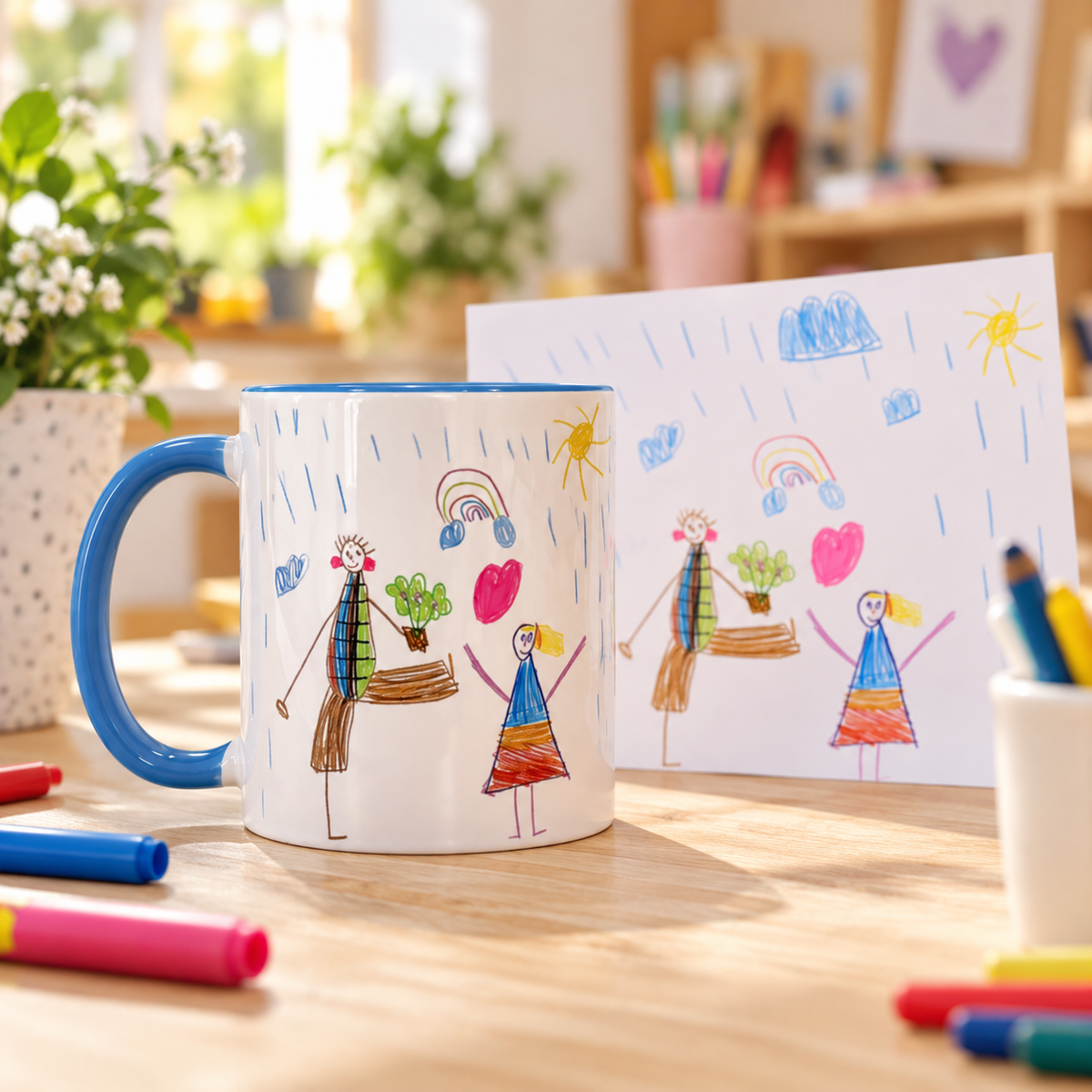 Exemple de mug personnalisé à partir du dessin d’un enfant