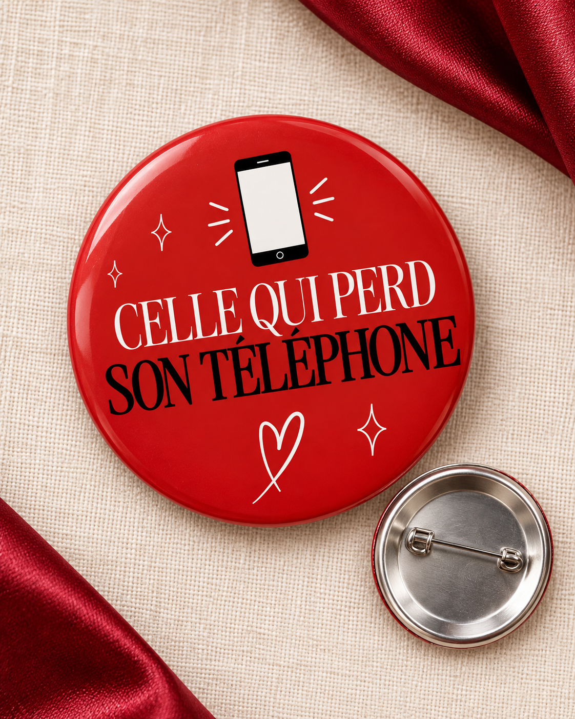 Badges EVJF Bad Girl – telephone