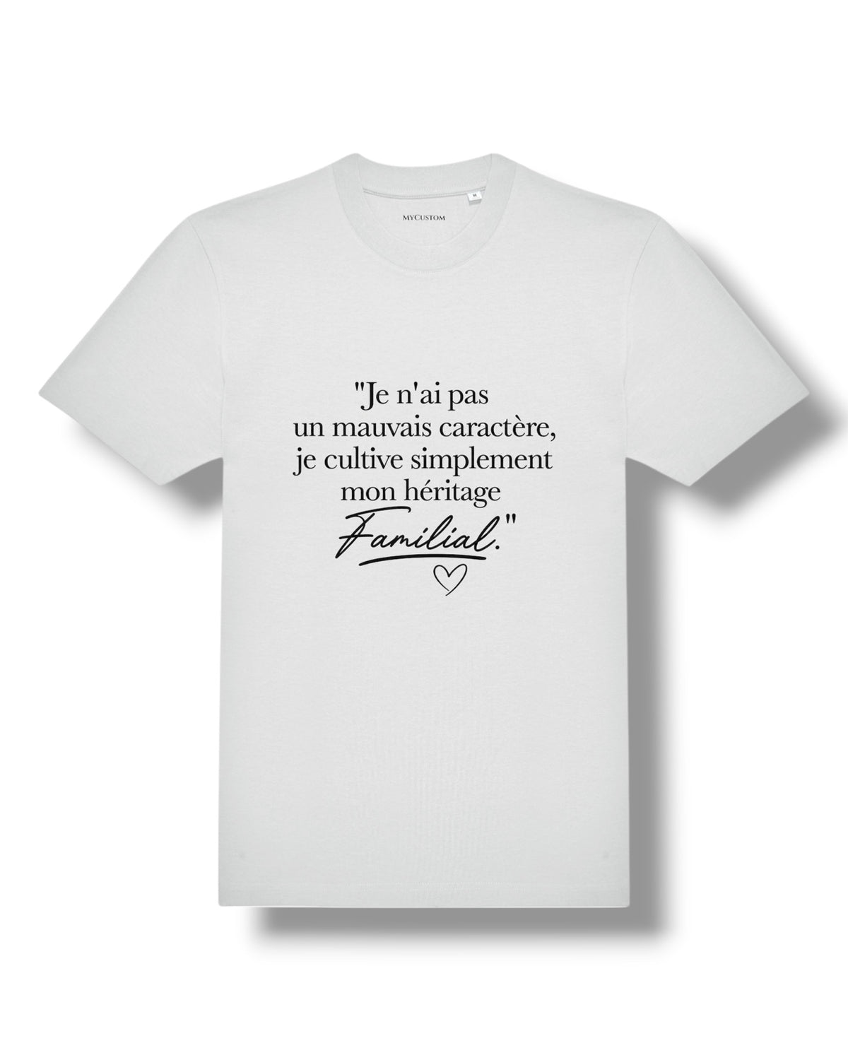 T-shirt Héritage Familial coupe classique blanc – face