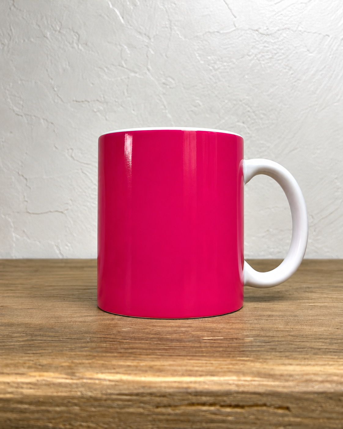 Mug en céramique 330ml, Fuck Cancer – Octobre Rose – vue de dos, anse à droite